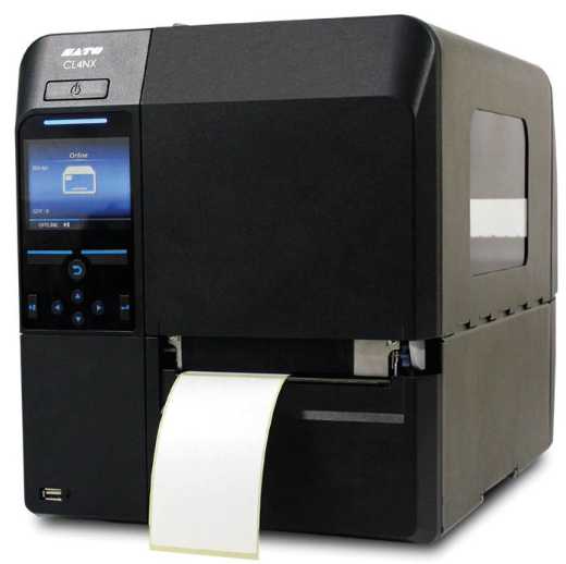 เครื่องพิมพ์สีดำที่มีฉลากสีขาว  (คำอธิบายสร้างขึ้นโดยอัตโนมัติ)